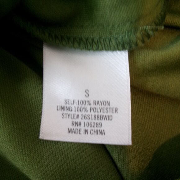 MIAMI Olive Army Green & White Floral Fit and Flare Romper S Surplice Tie Belt - Picture 9 of 12